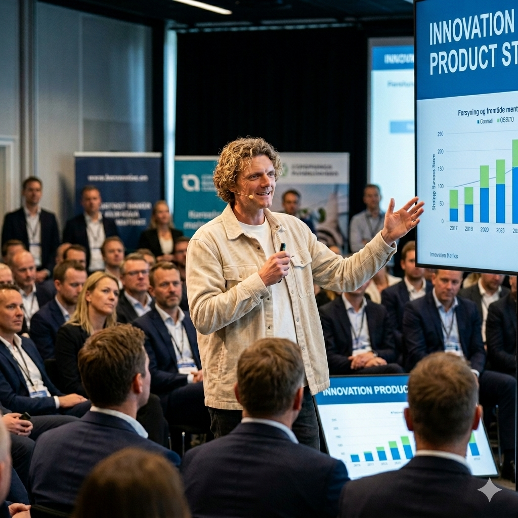 Kasper presenting Says Who's work